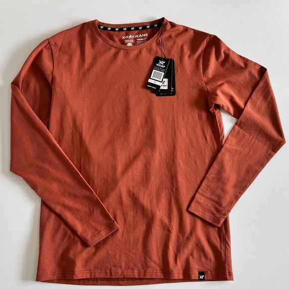 X-Ray Jeans Men's Classic Long Sleeve Crewneck T-Shirt Size: Medium NWT - Picture 3 of 6